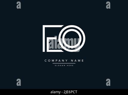 Alphabet Abstract Letter Icon Logo EO Stock Vector