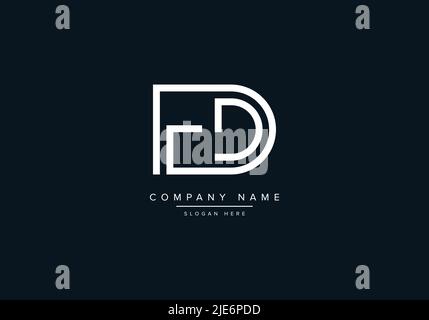 Alphabet Abstract Letter Icon Logo ED Stock Vector