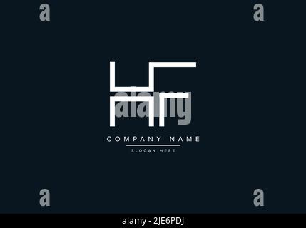 Alphabet Abstract Letter Icon Logo HF Stock Vector