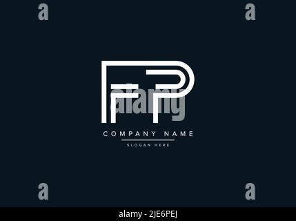 Alphabet Abstract Letter Icon Logo FP Stock Vector