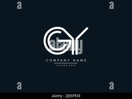 Alphabet Abstract Letter Icon Logo GY Stock Vector