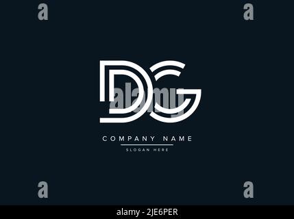 Alphabet Abstract Letter Icon Logo DG Stock Vector