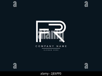 Alphabet Abstract Letter Icon Logo FR Stock Vector
