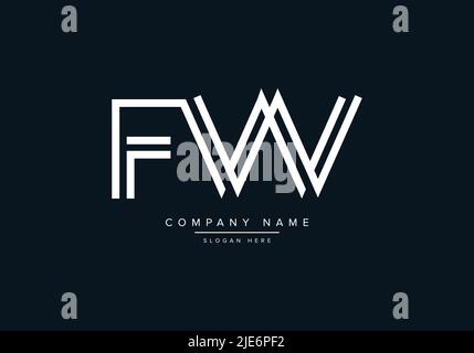 Alphabet Abstract Letter Icon Logo FW Stock Vector