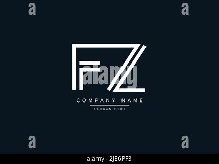 Alphabet Abstract Letter Icon Logo FZ Stock Vector