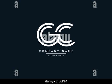Alphabet Abstract Letter Icon Logo GC Stock Vector