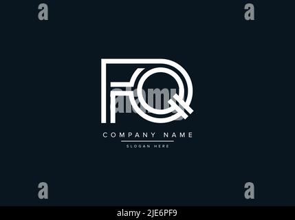Alphabet Abstract Letter Icon Logo FQ Stock Vector