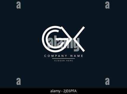 Alphabet Abstract Letter Icon Logo GX Stock Vector