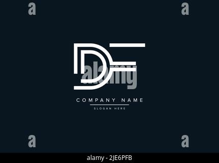 Alphabet Abstract Letter Icon Logo DF Stock Vector