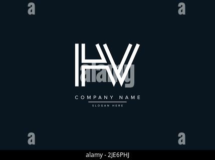 Alphabet Abstract Letter Icon Logo HV Stock Vector
