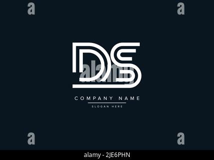 Alphabet Abstract Letter Icon Logo DS Stock Vector