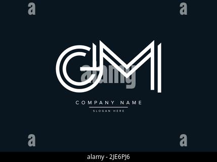 Alphabet Abstract Letter Icon Logo GM Stock Vector
