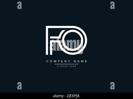Alphabet Abstract Letter Icon Logo FO Stock Vector