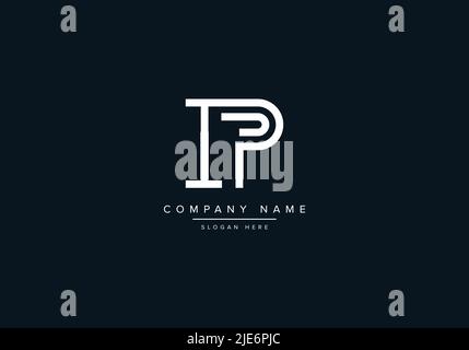 Alphabet Abstract Letter Icon Logo IP Stock Vector