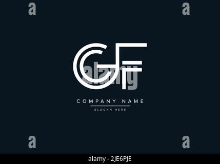 Alphabet Abstract Letter Icon Logo GF Stock Vector
