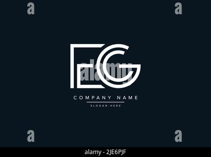 Alphabet Abstract Letter Icon Logo EG Stock Vector
