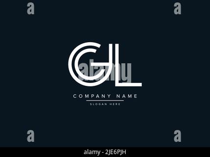 Alphabet Abstract Letter Icon Logo GL Stock Vector
