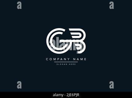 Alphabet Abstract Letter Icon Logo GB Stock Vector