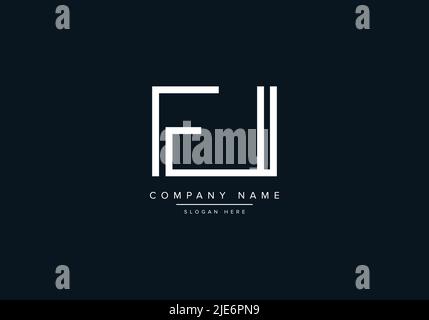 Alphabet Abstract Letter Icon Logo FL Stock Vector
