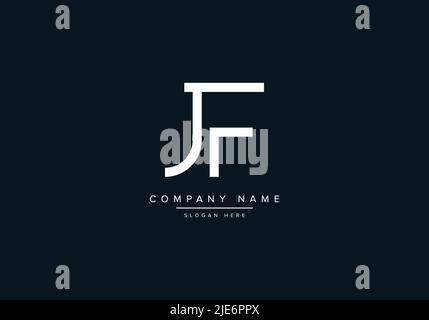 Alphabet Abstract Letter Icon Logo JF Stock Vector