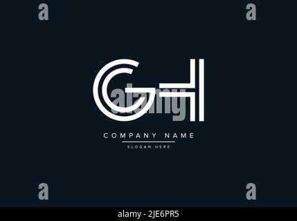 Alphabet Abstract Letter Icon Logo GH Stock Vector