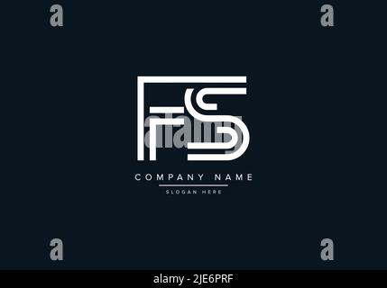 Alphabet Abstract Letter Icon Logo FS Stock Vector