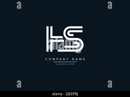 Alphabet Abstract Letter Icon Logo HS Stock Vector