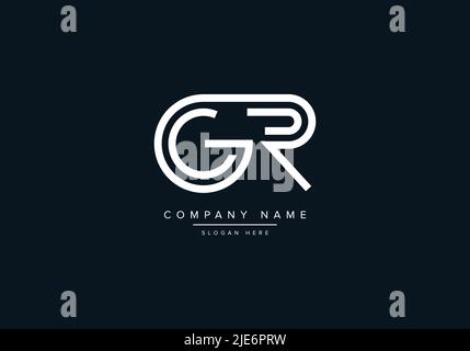 Alphabet Abstract Letter Icon Logo GR Stock Vector