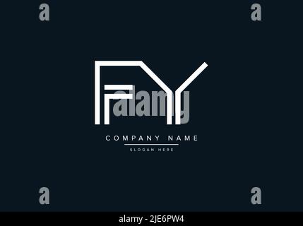 Alphabet Abstract Letter Icon Logo FY Stock Vector