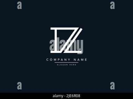 Alphabet Abstract Letter Icon Logo IZ Stock Vector