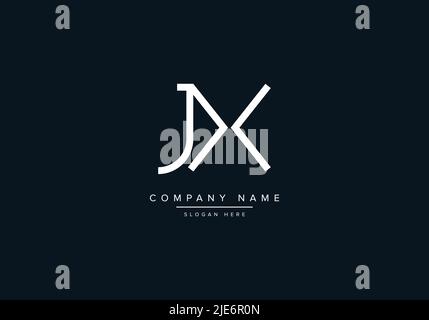 Alphabet Abstract Letter Icon Logo JX Stock Vector