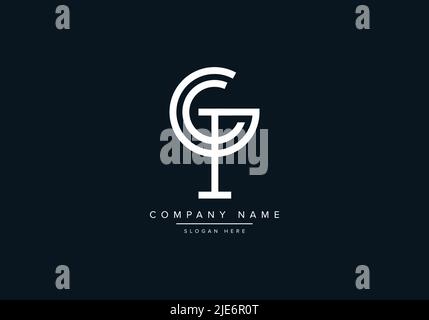 Alphabet Abstract Letter Icon Logo GI Stock Vector