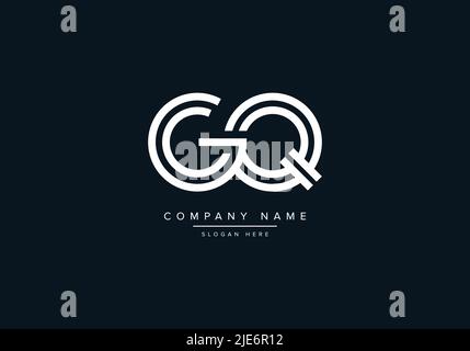 Alphabet Abstract Letter Icon Logo GQ Stock Vector