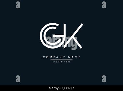Alphabet Abstract Letter Icon Logo GK Stock Vector