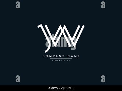 Alphabet Abstract Letter Icon Logo JW Stock Vector