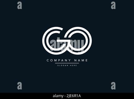Alphabet Abstract Letter Icon Logo GO Stock Vector