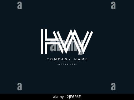 Alphabet Abstract Letter Icon Logo HW Stock Vector