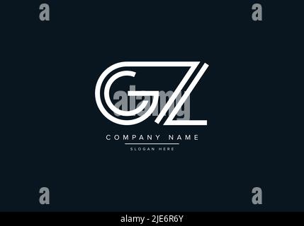 Alphabet Abstract Letter Icon Logo GZ Stock Vector