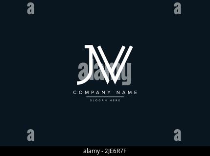 Alphabet Abstract Letter Icon Logo JV Stock Vector