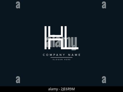 Alphabet Abstract Letter Icon Logo HL Stock Vector