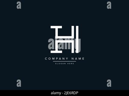 Alphabet Abstract Letter Icon Logo IH Stock Vector
