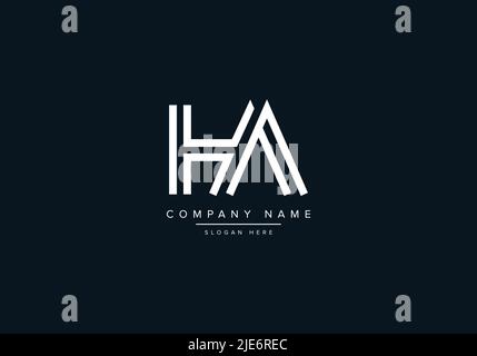 Alphabet Abstract Letter Icon Logo HA Stock Vector