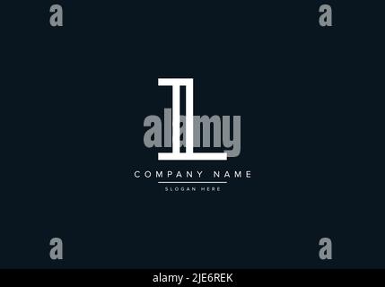 Alphabet Abstract Letter Icon Logo IL Stock Vector