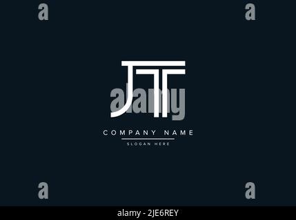 Alphabet Abstract Letter Icon Logo JT Stock Vector