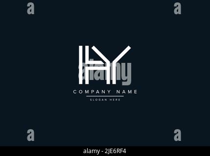 Alphabet Abstract Letter Icon Logo HY Stock Vector