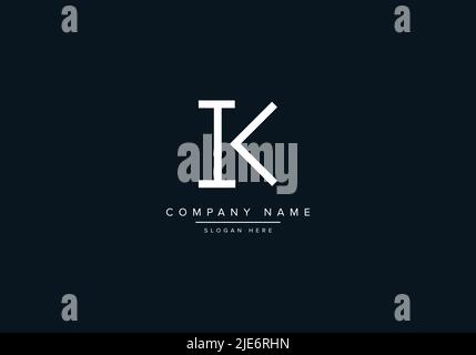 Alphabet Abstract Letter Icon Logo IK Stock Vector