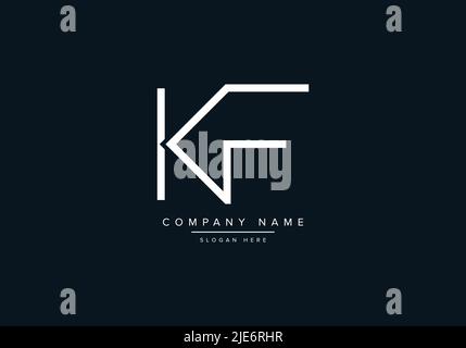 Alphabet Abstract Letter Icon Logo KF Stock Vector
