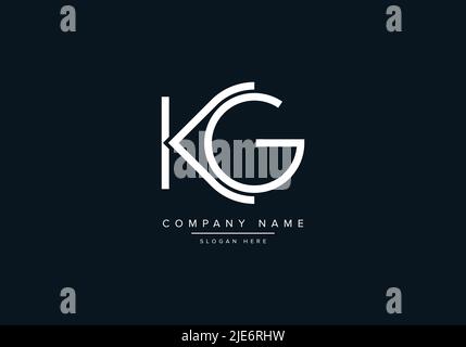 Alphabet Abstract Letter Icon Logo KG Stock Vector
