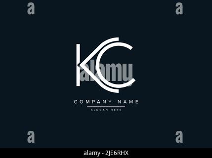 Alphabet Abstract Letter Icon Logo KC Stock Vector