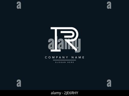 Alphabet Abstract Letter Icon Logo IR Stock Vector